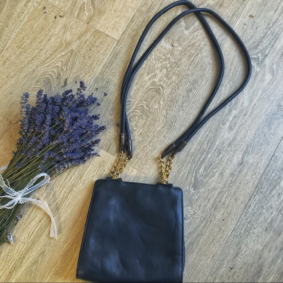 Italian Dark Blue Shoulder Bag - Picture 2 of 4